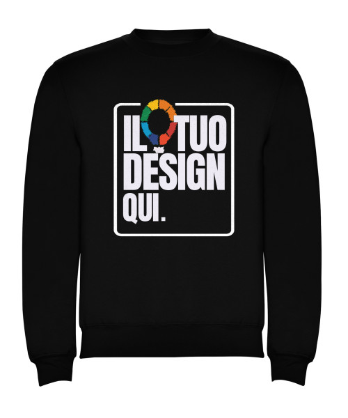 Felpa Unisex Nera personalizzabile