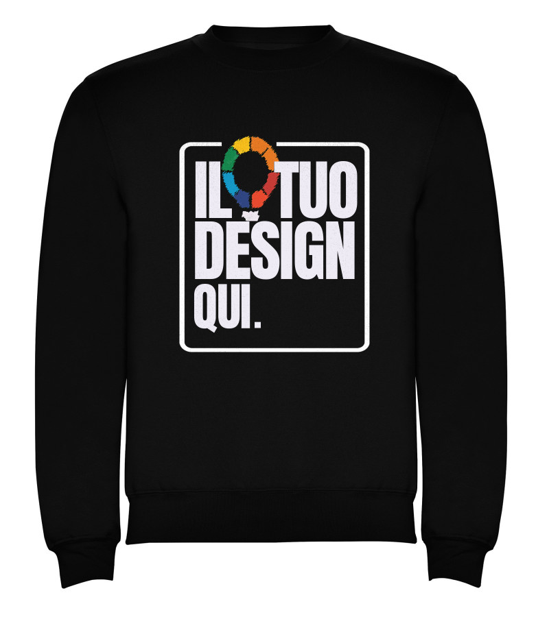 Felpa Unisex Nera personalizzabile