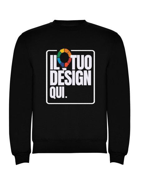 Felpa Unisex Nera personalizzabile