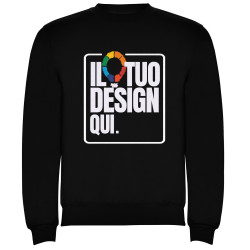 Felpa Unisex Nera personalizzabile