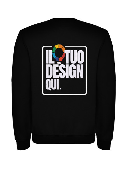 Felpa Unisex Nera personalizzabile