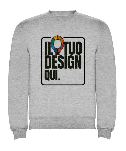 Felpa Unisex Grigia personalizzabile