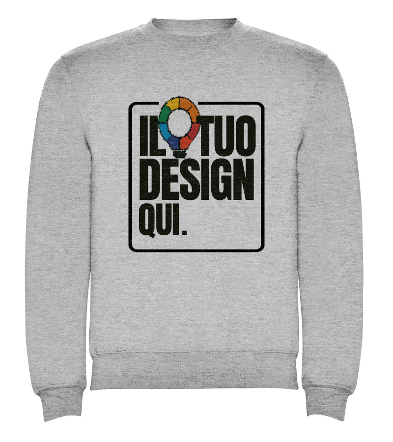 Felpa Unisex Grigia personalizzabile