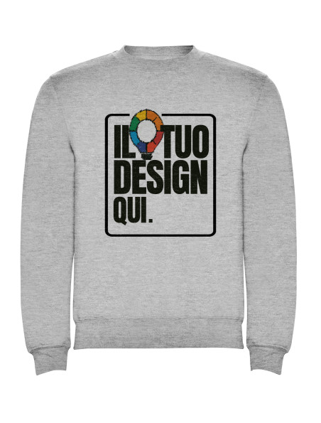 Felpa Unisex Grigia personalizzabile