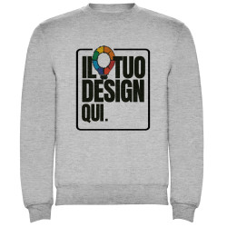 Felpa Unisex Grigia personalizzabile