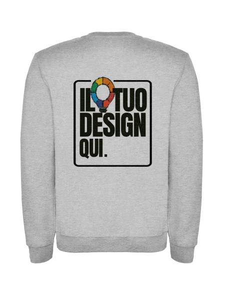 Felpa Unisex Grigia personalizzabile
