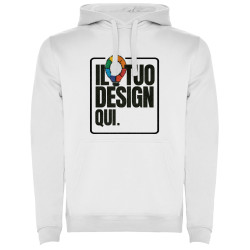Felpa con cappuccio unisex bianca