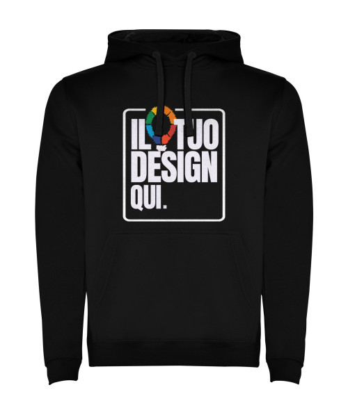 Felpa con cappuccio unisex nera