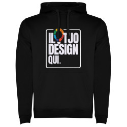 Felpa con cappuccio unisex nera