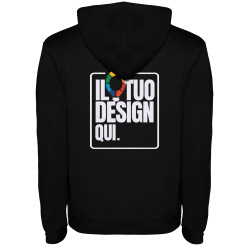 Felpa con cappuccio unisex nera