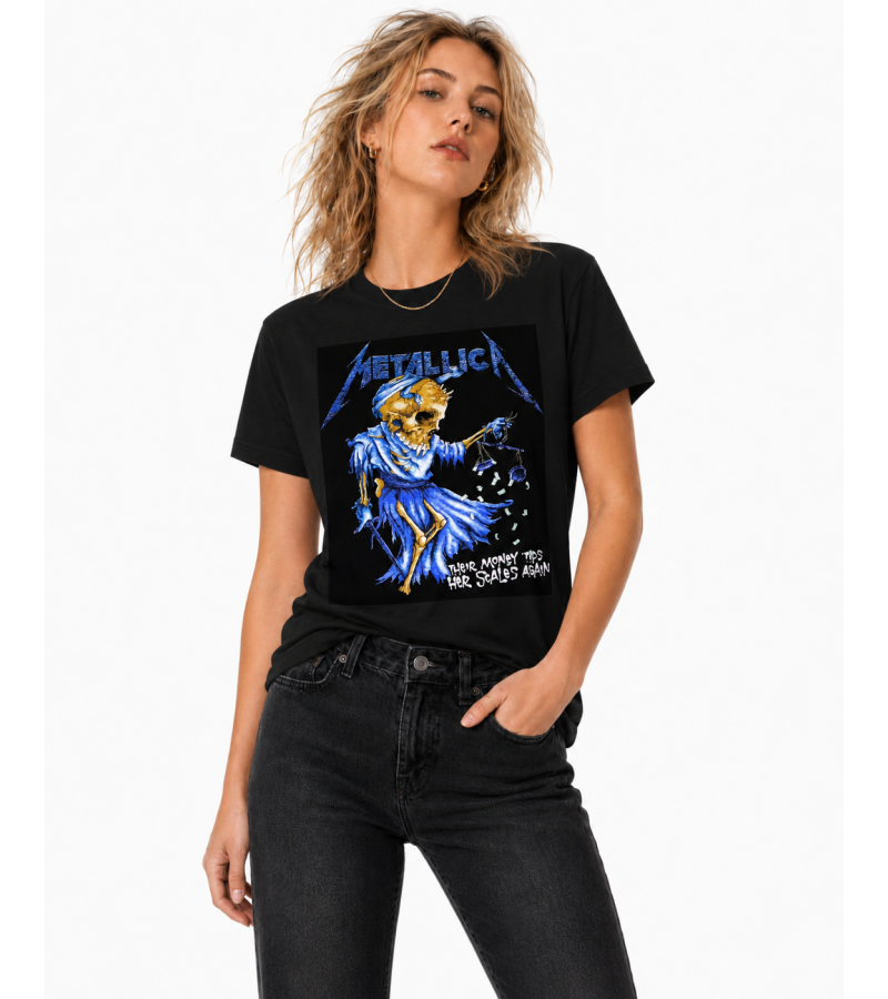 T-Shirt Unisex  Metallica Blu