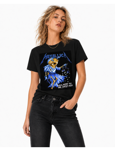 T-Shirt Unisex  Metallica Blu