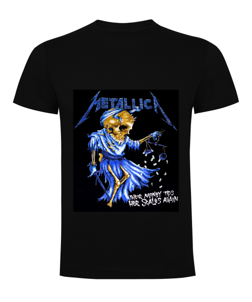 T-Shirt Unisex  Metallica Blu